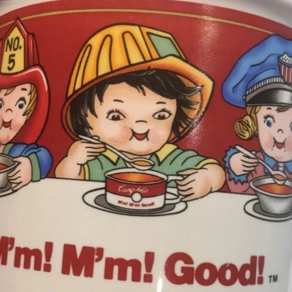 Set of 3 Vintage 1993 Campbell Soup Co. Kids Design Ceramic Soup Mugs Cups - Picture 7 of 11